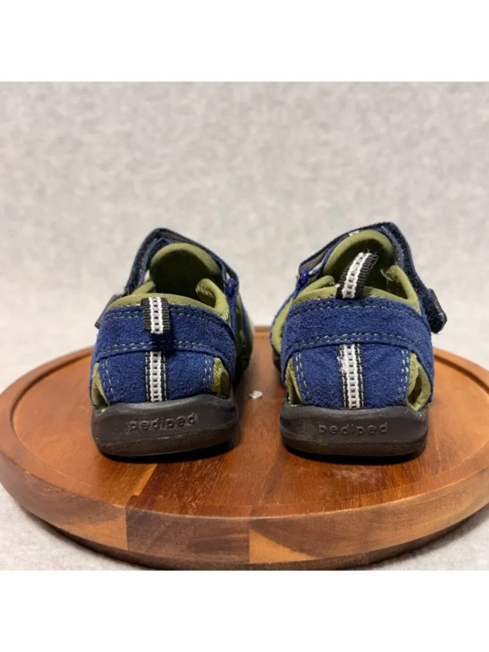 PEDIPED Boys Sandals Toddler Size 7 Sahara Sandals Blue Green - Picture 5 of 12